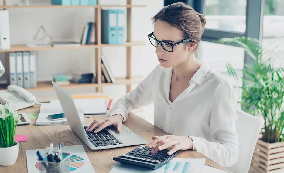 Businesswoman consulting with a client